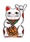 Image of 808ALLDAY LUCKY CAT (MENEKI NEKO) viynl sticker 4in