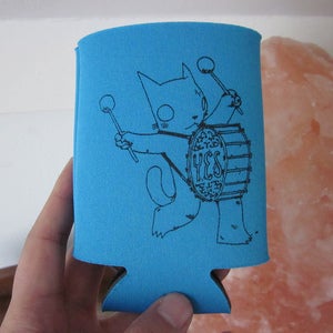 Image of Drummer Cat Beer Cozies