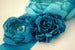 Image of Bridal Sash Belt - Turquoise Blue Sash by Nia Person