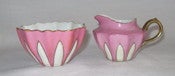 Image of Vintage Japan Marked "N" Pink Sugar Bowl & Creamer