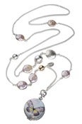 Image of MOTHERS DAY SPECIAL Butterfly Pearl Locket Necklace