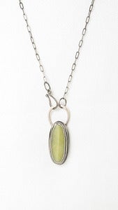 Image of Oval Olive Jade Nest Necklace