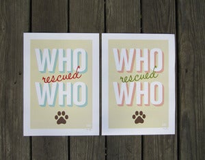 Image of WHO RESCUED WHO 11 x 15