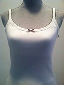 Image of Milly Tank with Chocolate Brown Stitching