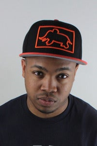 Image of Square Up Snapback Orange/Black