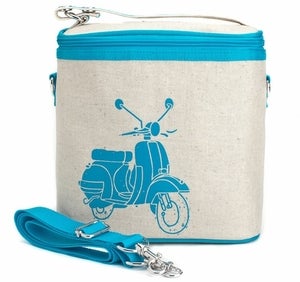 Image of So Young Mother Large Cooler Bag - Turquoise Scooter