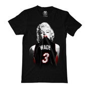 Image of Mens Black #1 Wade Fan Miami Heat Tee