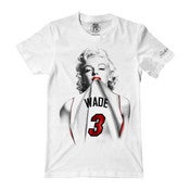 Image of Mens White #1 Wade Fan Miami Heat Tee