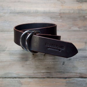 Image of The D-Ring Belt, Brown/Chrome