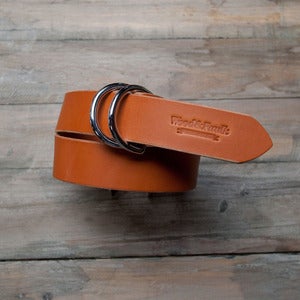Image of W&F D-Ring Belt - 1.5in Tan/Chrome