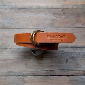 Image of W&F D-Ring Belt - 1in Tan/Chrome