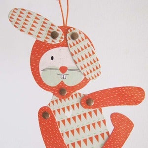 Image of Nicolás rabbit, articulated paper animal