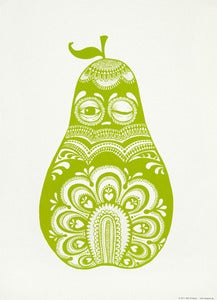Image of Small poster Folkloric pear green