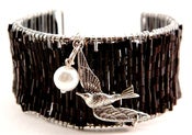 Image of 	 Katniss Mockingjay & Peeta Pearl Bracelet Inspired "The Hunger Games Jewelry"