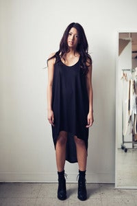 Image of Curved Hem Racerback Tank Dress