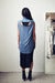 Image of Sleeveless Denim Colour Block Shirt w/ Jersey Back