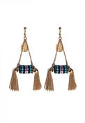 Image of TOLUCA Pendants d'oreilles rose/turquoise