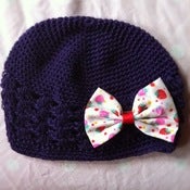 Image of Purple Crochet Beanie
