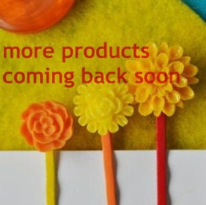 Image of yellow splash - set of 3 hair pins