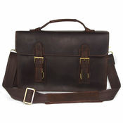 Image of Vintage Handmade Genuine Crazy Horse Leather Briefcase Messenger 13" MacBook Pro / Laptop Bag (n15)