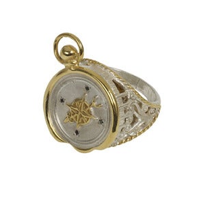 Image of Wax Seal Compass Ring with top