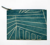 Image of DAZZLE ZIP CLUTCH blue