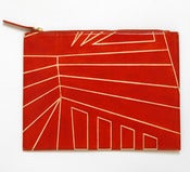 Image of DAZZLE ZIP CLUTCH orange