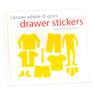 Image of Drawer Organizer Stickers - Boys with Long Sleeved Shirt