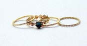 Image of Unique London Blue Topaz Wedding Ring - Gold Filled Stackable Ring, Mother's Day Gift