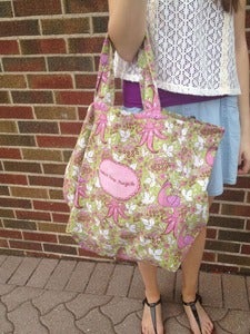 Image of cotton floral shopping bag 