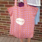 Image of cotton floral shopping bag 