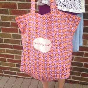 Image of cotton floral shopping bag 