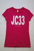 Image of Joint Venture J.C.33 Hot Pink Tee/White Print