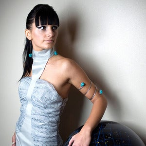 Image of Silver Metallic Dress