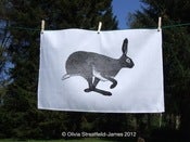 Image of Running Hare Tea Towel