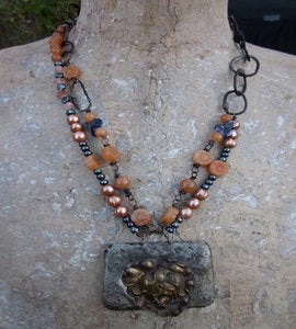 Image of Carmel Rose Necklace by Donna Leota