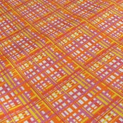 Image of Fabric - Linear in Tangerine
