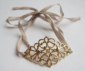 Image of Ribbon Filagree Bracelet - Gold Vermeil