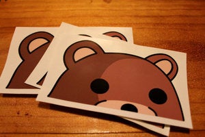 Image of The original Peeping Bear Sticker 