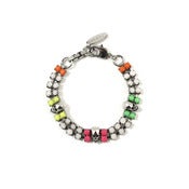 Image of Immortal Beloved Crystal Bracelet w/Faceted Skulls - Neon