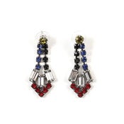 Image of Tribe Festival Crystal Earrings - Sapphire Multi