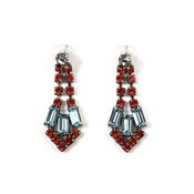 Image of Tribe Festival Crystal Earrings - Hyacinth/Aqua