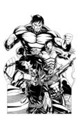 Image of AVENGERS - BLACK/WHITE PRINT