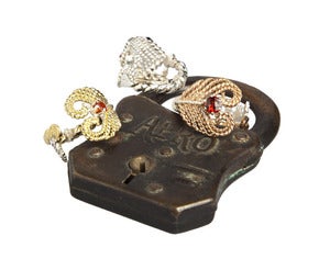 Image of 'The Key to the Door' Peacock Feather Key Ring