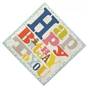 Image of Serviettes Happy Birthday