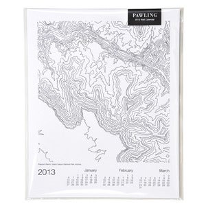 Image of 2013 Topographic Wall Calendar