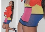Image of Color Blocking Skirt