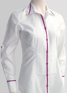 Image of Tux Shirt - Hot Pink Ribbon