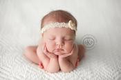 Image of Ivory Pearl Tied Headband 