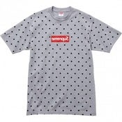 Image of NEW! Supreme x Comme Des Garcons Box Logo Polka Dot T-Shirt